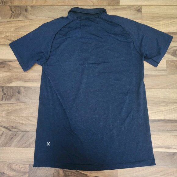 Lululemon Mens Metal Vent Tech Polo Short-Sleeve Shirt Navy Size Large Euc - Picture 6 of 10